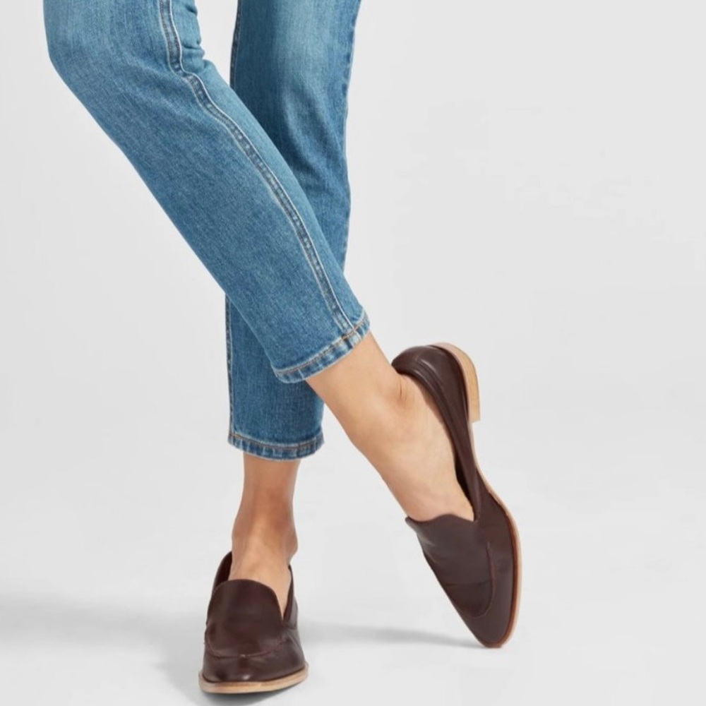Everlane Burgundy The Modern Loafer Leather Flat Sz 9